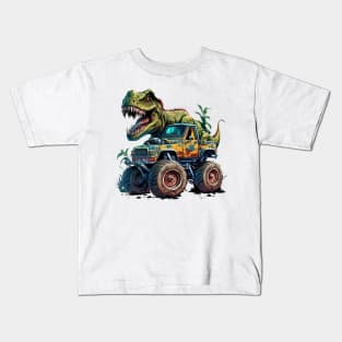 TRex Monster Truck Kids T-Shirt